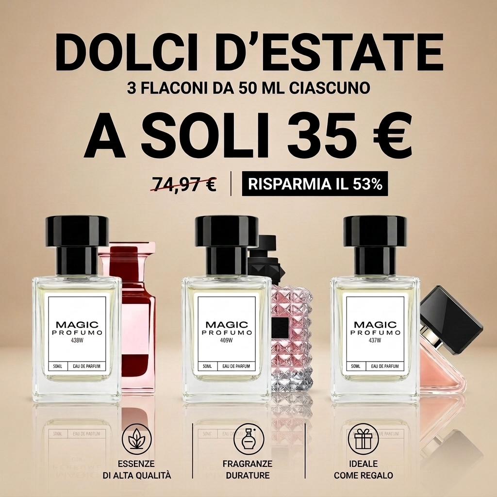 Dolci d'Estate – 3X 50ml Flaconi di profumo