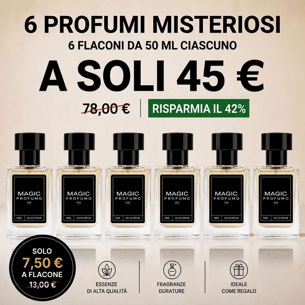 Profumi Misteriosi – 6X 50ml Flaconi di profumo